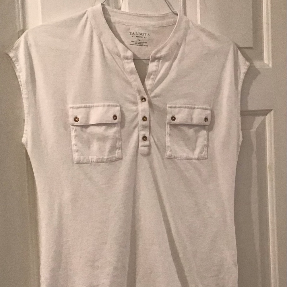 Talbots Whit Button-Front Top Size MP